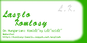 laszlo komlosy business card