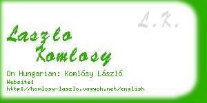 laszlo komlosy business card